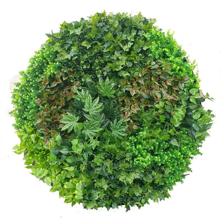 Artificial Green Wall Disk Art 150cm - Dense Green Sensation - Black Frame Kings Warehouse 