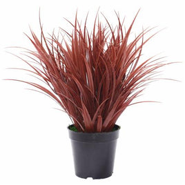 Artificial Ornamental Potted Dense Burgundy Grass 38 cm Kings Warehouse