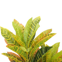 Artificial Potted Flaming Zebra (Codiaeum variegatum / crotons) 55cm Kings Warehouse 