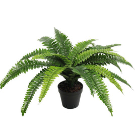 Artificial Potted Natural Green Boston Fern (50cm high 70cm wide) New Arrivals Kings Warehouse 
