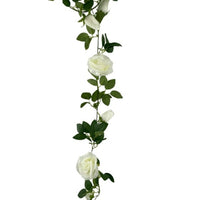 Artificial White Rose Garland 190cm Kings Warehouse 