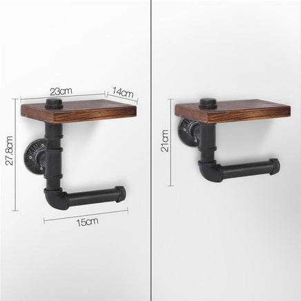 Artiss 1X Wall Shelves Paper Holder Industrial Pipe Shelf DIY Vintage Brackets DIY Kings Warehouse 