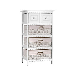 Artiss 3 Basket Storage Drawers - White Artiss Kings Warehouse 