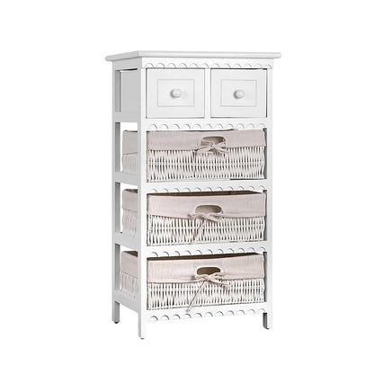 Artiss 3 Basket Storage Drawers - White Artiss Kings Warehouse 