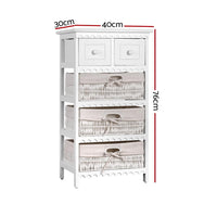 Artiss 3 Basket Storage Drawers - White Artiss Kings Warehouse 