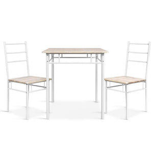 Artiss 3 Piece Dining Set - Natural Kings Warehouse 