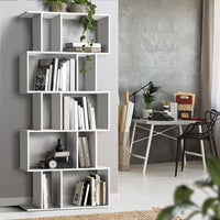 Artiss 5 Tier Bookshelf Display Shelf CD Cabinet Bookcase Stand Storage White Office Kings Warehouse 