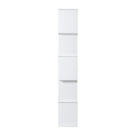Artiss 5 Tier Bookshelf Display Shelf CD Cabinet Bookcase Stand Storage White Office Kings Warehouse 