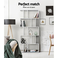 Artiss 5 Tier Bookshelf Display Shelf CD Cabinet Bookcase Stand Storage White Office Kings Warehouse 