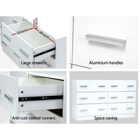 Artiss 6 Chest of Drawers Cabinet Dresser Tallboy Lowboy Storage Bedroom White Kings Warehouse 