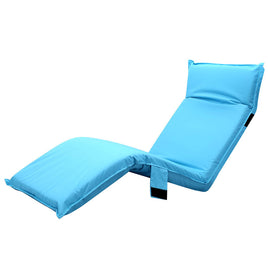 Artiss Adjustable Beach Sun Pool Lounger - Blue Furniture > Outdoor Kings Warehouse 