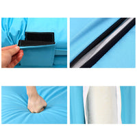 Artiss Adjustable Beach Sun Pool Lounger - Blue Furniture > Outdoor Kings Warehouse 
