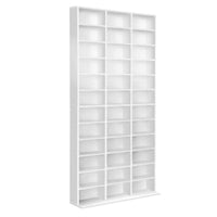Paris Adjustable Book Storage Shelf Rack Unit - White