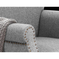 Artiss Armchair Accent Chair Retro Armchairs Lounge Accent Chair Single Sofa Linen Fabric Seat Grey Kings Warehouse 