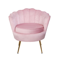 Artiss Armchair Lounge Chair Accent Armchairs Retro Single Sofa Velvet Pink Furniture > Bar Stools & Chairs Kings Warehouse 