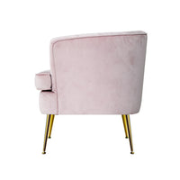 Artiss Armchair Lounge Chair Accent Armchairs Sofa Chairs Velvet Pink Couch Kings Warehouse 