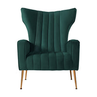 Artiss Armchair Lounge Chairs Accent Armchairs Chair Velvet Sofa Green Seat Kings Warehouse 