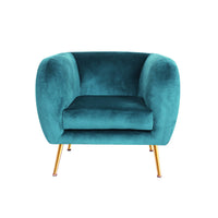 Artiss Armchair Lounge Sofa Arm Chair Accent Chairs Armchairs Couch Velvet Green Kings Warehouse 