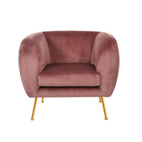 Artiss Armchair Lounge Sofa Arm Chair Accent Chairs Armchairs Couch Velvet Pink Kings Warehouse 