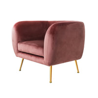 Artiss Armchair Lounge Sofa Arm Chair Accent Chairs Armchairs Couch Velvet Pink Kings Warehouse 