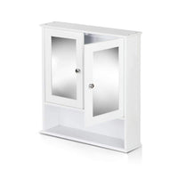 Artiss Bathroom Tallboy Storage Cabinet with Mirror - White Kings Warehouse 