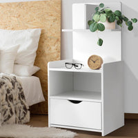 Artiss Bedside Table Cabinet Shelf Display Drawer Side Nightstand Unit Storage Kings Warehouse 