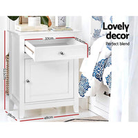 Artiss Bedside Tables Big Storage Drawers Cabinet Nightstand Lamp Chest White Kings Warehouse 