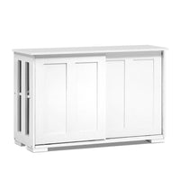 Kings Buffet Sideboard Cabinet White Doors Storage Shelf Cupboard Hallway Table White