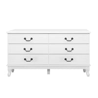 Artiss Chest of Drawers Dresser Table Lowboy Storage Cabinet White KUBI Bedroom New Arrivals Kings Warehouse 