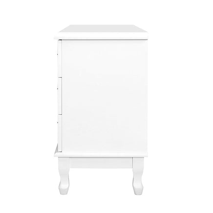 Artiss Chest of Drawers Dresser Table Lowboy Storage Cabinet White KUBI Bedroom New Arrivals Kings Warehouse 