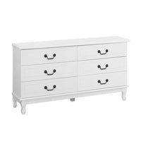 Artiss Chest of Drawers Dresser Table Lowboy Storage Cabinet White KUBI Bedroom New Arrivals Kings Warehouse 