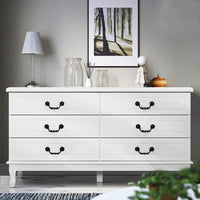 Artiss Chest of Drawers Dresser Table Lowboy Storage Cabinet White KUBI Bedroom New Arrivals Kings Warehouse 