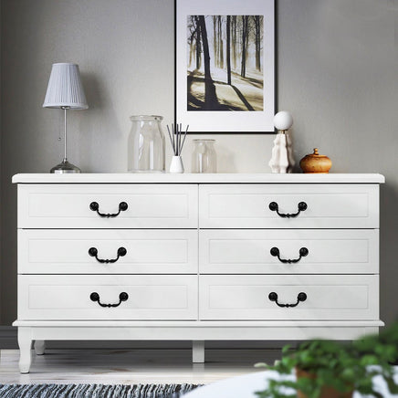 Artiss Chest of Drawers Dresser Table Lowboy Storage Cabinet White KUBI Bedroom New Arrivals Kings Warehouse 