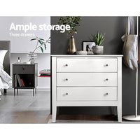 Artiss Chest of Drawers Storage Cabinet Bedside Table Dresser Tallboy White Bedroom Kings Warehouse 