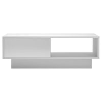 Artiss Coffee Table LED Lights High Gloss Storage Drawer Modern Furniture White Redecorate for Winter Kings Warehouse 