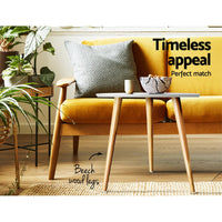 Artiss Coffee Table Round Side End Tables Bedside Furniture Wooden Scandinavian living room Kings Warehouse 
