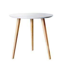 Artiss Coffee Table Round Side End Tables Bedside Furniture Wooden Scandinavian living room Kings Warehouse 