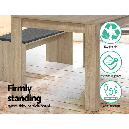 Artiss Dining Table 4 Seater Wooden Kitchen Tables Oak 120cm Cafe Restaurant Dining Kings Warehouse 