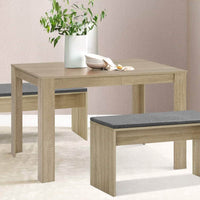 Artiss Dining Table 4 Seater Wooden Kitchen Tables Oak 120cm Cafe Restaurant Dining Kings Warehouse 