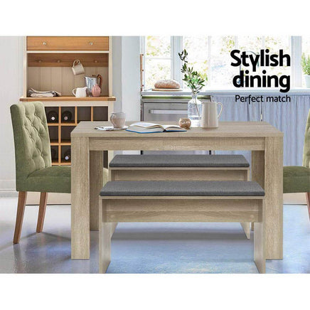 Artiss Dining Table 4 Seater Wooden Kitchen Tables Oak 120cm Cafe Restaurant Dining Kings Warehouse 