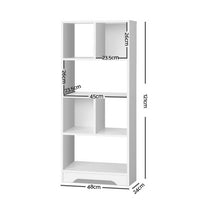 Artiss Display Shelf Bookcase Storage Cabinet Bookshelf Bookcase Home Office White Kings Warehouse 