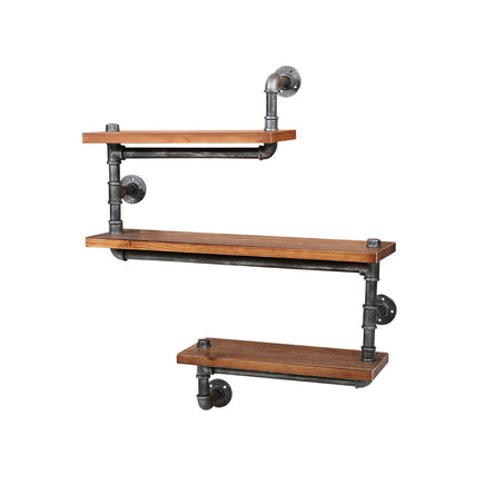Artiss Display Shelves Rustic Bookshelf Industrial DIY Pipe Shelf Wall Brackets Storage Supplies Kings Warehouse 