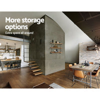 Artiss Display Wall Shelves Industrial DIY Pipe Shelf Brackets Rustic Bookshelf Storage Supplies Kings Warehouse 