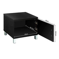 Artiss Entertainment Unit with Cabinets - Black Kings Warehouse 