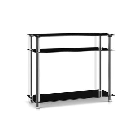 Artiss Entry Hall Console Table - Black & Silver Living Room Kings Warehouse 