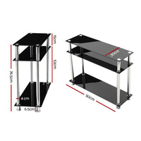 Artiss Entry Hall Console Table - Black & Silver Living Room Kings Warehouse 