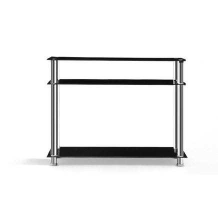 Artiss Entry Hall Console Table - Black & Silver Living Room Kings Warehouse 