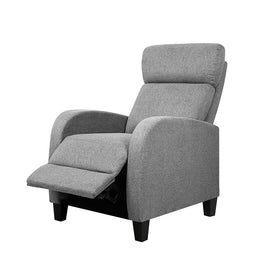 Artiss Fabric Reclining Armchair - Grey Furniture Kings Warehouse