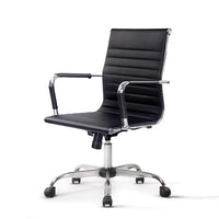 Artiss Gaming Office Chair Computer Desk Chairs Home Work Study Black Mid Back Office Kings Warehouse 