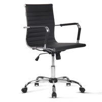 Artiss Gaming Office Chair Computer Desk Chairs Home Work Study Black Mid Back Office Kings Warehouse 